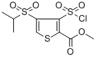 3-(氯磺酰基)-4-(异丙基磺酰基)-2-噻吩羧酸甲酯结构式_423768-47-2结构式