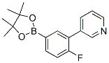 3-(2-氟-5-(4,4,5,5-四甲基-1,3,2-二氧硼烷)苯基)吡啶结构式_425378-79-6结构式