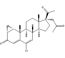 醋酸环丙氯地孕酮结构式_427-51-0结构式