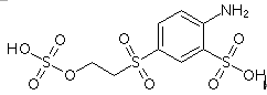 4-beta-羟乙砜硫酸酯苯胺-2-磺酸结构式_42986-22-1结构式