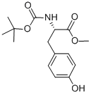Boc-L-酪氨酸甲酯结构式_4326-36-7结构式