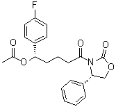 (4S)-3-[(5S)-5-(4-氟苯基)-5-乙酰氧基-1-氧代戊基]-4-苯基-2-噁唑烷酮结构式_433953-58-3结构式