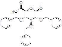 Methyl 2,3,4-tris-O-(phenylmethyl)-beta-D-glucopyranosiduronic acid Structure,4356-82-5Structure
