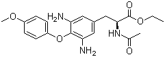 3,5-二氨基-4-(4-甲氧苯氧基)-N-乙酰-L-苯丙氨酸乙酯结构式_440667-78-7结构式