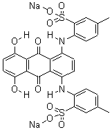 2,2-[(9,10-二氢-5,8-二羟基-9,10-二氧代-1,4-蒽二yl)二亚氨基]双 [5-甲基-苯磺酸二钠结构式_4430-16-4结构式