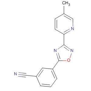 3-(5-甲基-吡啶-2-基)-5-(3-氰基苯基)-1,2,4-噁二唑结构式_453566-23-9结构式