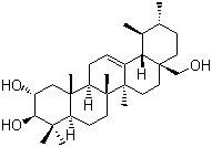 (2alpha,3beta)-乌苏-12-烯-2,3,28-三醇结构式_4547-28-8结构式
