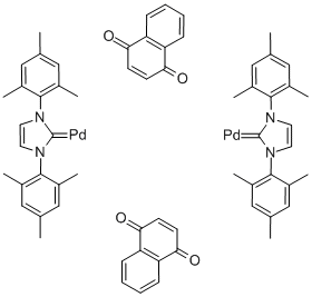 1,3-双(2,4,6-三甲基苯基)咪唑-2-基亚(1,4-萘苯醌)钯(0)二聚体结构式_467220-49-1结构式