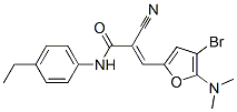 3-[4-溴-5-(二甲基氨基)-2-呋喃]-2-氰基-n-(4-乙基苯基)-2-丙酰胺结构式_470712-52-8结构式