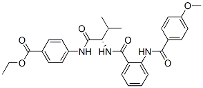 (9ci)-4-[[(2s)-2-[[2-[(4-甲氧基苯甲酰基)氨基]苯甲酰基]氨基]-3-甲基-1-氧代丁基]氨基]-苯甲酸乙酯结构式_471259-47-9结构式