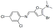  3-溴-5-[[(2,4-二氯苯基)亚氨基]甲基]-N,N-二甲基-2-呋喃胺结构式_471264-53-6结构式