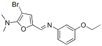  3-溴-5-[[(3-乙氧基苯基)亚氨基]甲基]-N,N-二甲基-2-呋喃胺结构式_471922-39-1结构式