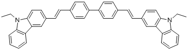 4,4-(双(9-乙基-3-咔唑乙烯基)-1,1-联苯 (BCzVBi) 双[9-乙基-3,3-(1,4-苯基二-2,1-乙烯基)-H-咔唑结构式_475480-90-1结构式