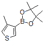 4,4,5,5-四甲基-2-[4-(甲基)-3-噻吩基][1,3,2]二氧硼烷结构式_476620-20-9结构式