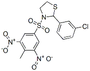 (9CI)-2-(3-氯苯基)-3-[(4-甲基-3,5-二硝基苯基)磺酰基]-噻唑烷结构式_477489-69-3结构式