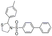 (9CI)-3-([1,1-联苯]-4-基磺酰基)-2-(4-甲基苯基)-噻唑烷结构式_477516-24-8结构式