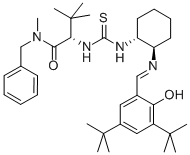 (2S)-N-苄基-2-[[(1R,2R)-2-[(3,5-二叔-丁基-2-羟基-苯基)亚甲基氨基]环己基]硫代氨基甲酰氨基]-N,3,3-三甲基-丁酰胺结构式_479423-24-0结构式