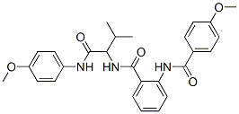 (9ci)-2-[(4-甲氧基苯甲酰基)氨基]-n-[1-[[(4-甲氧基苯基)氨基]羰基]-2-甲基丙基]-苯甲酰胺结构式_485810-14-8结构式