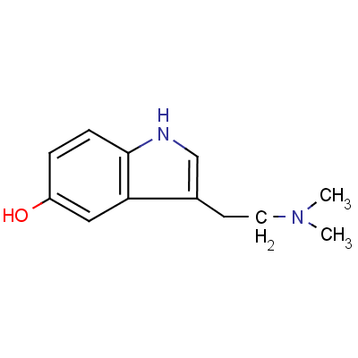 N,n-dimethyl-5-hydroxytryptamine Structure,487-93-4Structure