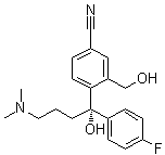 4-[(1S)-4-(二甲基氨基)-1-(4-氟苯基)-1-羟基丁基]-3-(羟基甲基)苯甲腈结构式_488787-59-3结构式