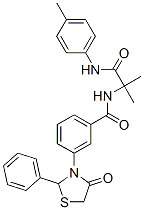 (9ci)-n-[1,1-二甲基-2-[(4-甲基苯基)氨基]-2-氧代乙基]-3-(4-氧代-2-苯基-3-噻唑啉基)-苯甲酰胺结构式_489434-31-3结构式