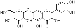 槲皮素-7-葡萄糖苷结构式_491-50-9结构式
