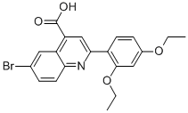 6-溴-2-(2,4-二乙氧基苯基)喹啉-4-羧酸结构式_494860-96-7结构式