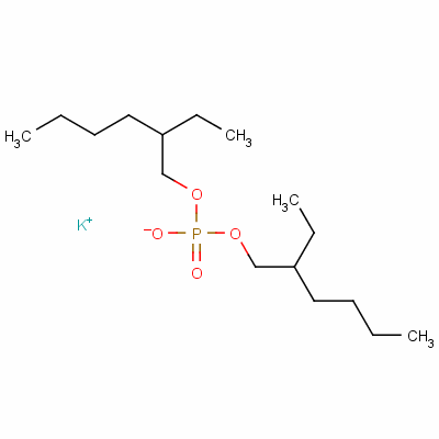 磷酸二(2-乙己基)酯钾盐结构式_4971-46-4结构式