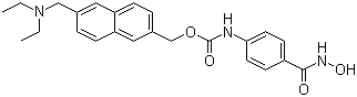 [4-[(羟基氨基)羰基]苯基]氨基甲酸[6-[(二乙基氨基)甲基]-2-萘]甲酯结构式_497833-27-9结构式