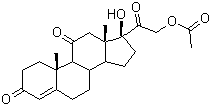 醋酸可的松结构式_50-04-4结构式