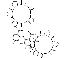 放线菌素 D;更生霉素结构式_50-76-0结构式