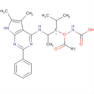 2-(5,6-二甲基-2-苯基-1H-吡咯并[2,3-d]嘧啶-4-基氨基)丙基氨基甲酸异丙酯结构式_500736-10-7结构式