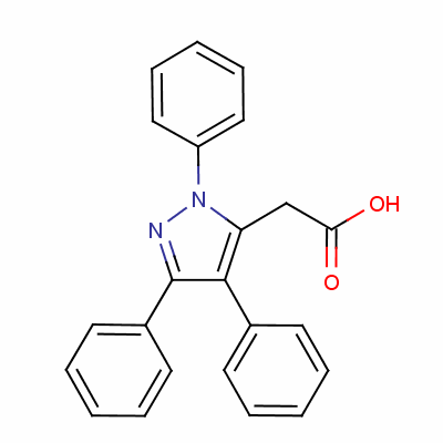 2-(1,3,4-三苯基-1H-吡唑-5-基)乙酸结构式_50270-33-2结构式