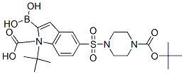1H-Indole-1-carboxylic acid, 2-borono-5-[[4-[(1,1-dimethylethoxy)carbonyl]-1-piperazinyl]sulfonyl]-, 1-(1,1-dimethylethyl) ester Structure,503045-77-0Structure