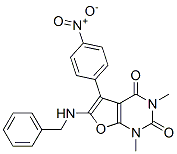 1,3-二甲基-5-(4-硝基苯基)-6-[(苯基甲基)氨基]-呋喃并[2,3-d]嘧啶-2,4(1h,3h)-二酮结构式_503160-56-3结构式