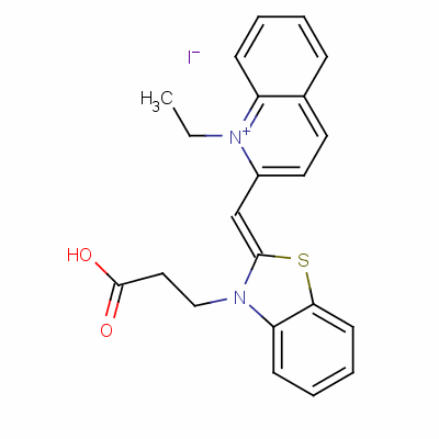 2-[[3-(2-Carboxyethyl)-3h-benzothiazol-2-ylidene]methyl]-1-ethylquinolinium iodide Structure,50378-82-0Structure