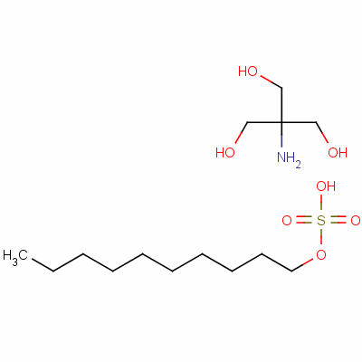 (2-羟基-1,1-二(羟基甲基)乙基)铵硫酸癸酯盐结构式_50996-85-5结构式