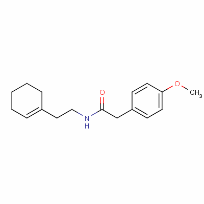 N-[2-(1-环己烯-1-基)乙基]-2-(4-甲氧基苯基)乙酰胺结构式_51072-34-5结构式