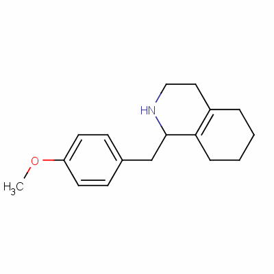1,2,3,4,5,6,7,8-八氢-1-[(4-甲氧基苯基)甲基]异喹啉结构式_51072-36-7结构式