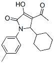 2H-Pyrrol-2-one, 4-acetyl-5-cyclohexyl-1,5-dihydro-3-hydroxy-1-(4-methylphenyl)- Structure,512176-53-3Structure