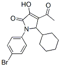 4-乙酰基-1-(4-溴苯基)-5-环己基-1,5-二氢-3-羟基-2H-吡咯-2-酮结构式_512176-59-9结构式