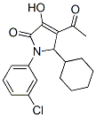 2H-Pyrrol-2-one, 4-acetyl-1-(3-chlorophenyl)-5-cyclohexyl-1,5-dihydro-3-hydroxy- Structure,512176-96-4Structure