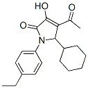 4-乙酰基-5-环己基-1-(4-乙苯基)-1,5-二氢-3-羟基-2H-吡咯-2-酮结构式_512177-36-5结构式
