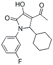 2H-Pyrrol-2-one, 4-acetyl-5-cyclohexyl-1-(3-fluorophenyl)-1,5-dihydro-3-hydroxy- Structure,512177-56-9Structure