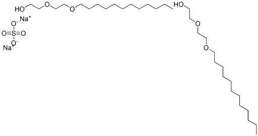 Diethylene glycol monododecyl ether sodium sulfate Structure,51286-51-2Structure