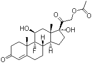 醋酸氟氢可的松结构式_514-36-3结构式