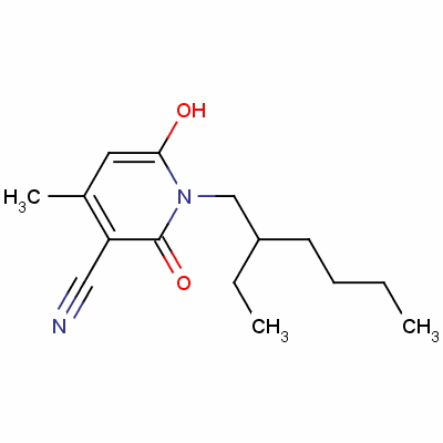 1-(2-乙基己基)-6-羟基-4-甲基-2-氧代-1,2-二氢吡啶-3-甲腈结构式_51418-88-3结构式