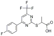 2-{[4-(4-氟苯基)-6-(三氟甲基)-嘧啶-2-基]硫代}丙酸结构式_514180-15-5结构式