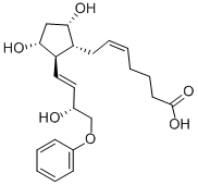 (5Z)-7-{(1R,2R,3R,5S)-3,5-二羟基-2-[(1E,3R)-3-羟基-4-苯氧基-1-丁烯-1-基]环戊基}-5-庚烯酸结构式_51705-19-2结构式