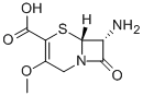 7-氨基-3-甲氧基-8-氧代-5-硫杂-1-氮杂双环[4.2.0]辛-2-烯-2-羧酸结构式_51803-38-4结构式